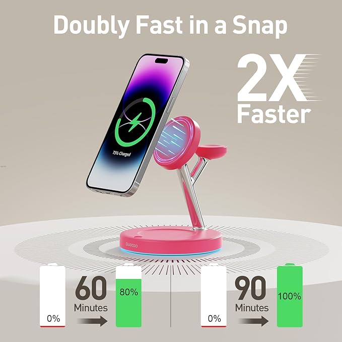 New 3 in 1 Charging Station for Apple Compatible with Magsafe Charger Stand for iPhone 17 16 15 14 13 12 Wireless Charging Station for AirPods Wireless Charger for iWatch Series