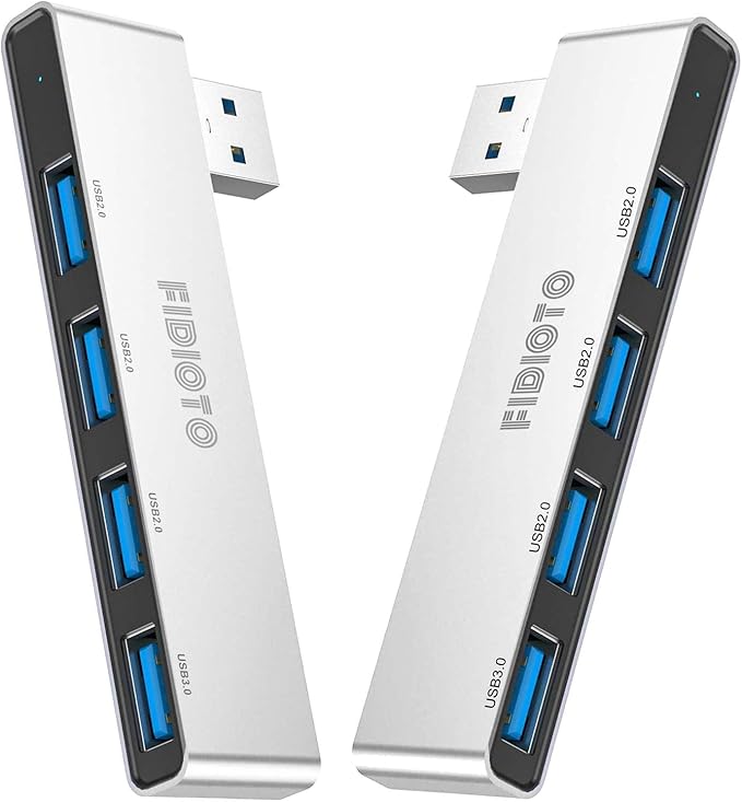 USB Hub 2Pack(1 Right and 1 Left), Fidioto 4 Port USB Adapter(1 * 3.0 Port, 3 * 2.0 Port), Laptop, iMac Pro, MacBook Air, Mac mini/Pro, Notebook PC, USB Flash Drives and Mobile HDD Etc.