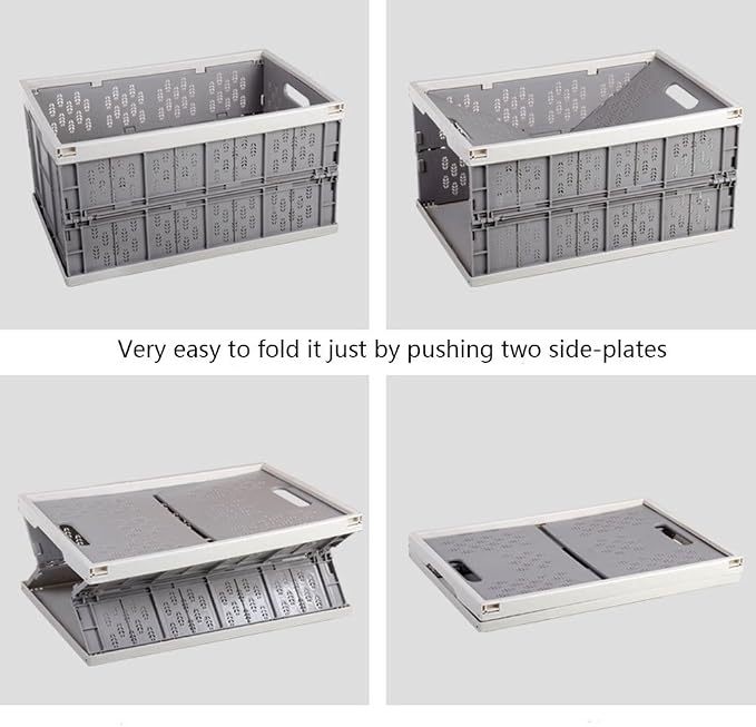 Car Trunk Callapsible Foldable Plastic Organizer Waterproof Kitchen Counter Toy Fruit Vegetable Organizer 31L