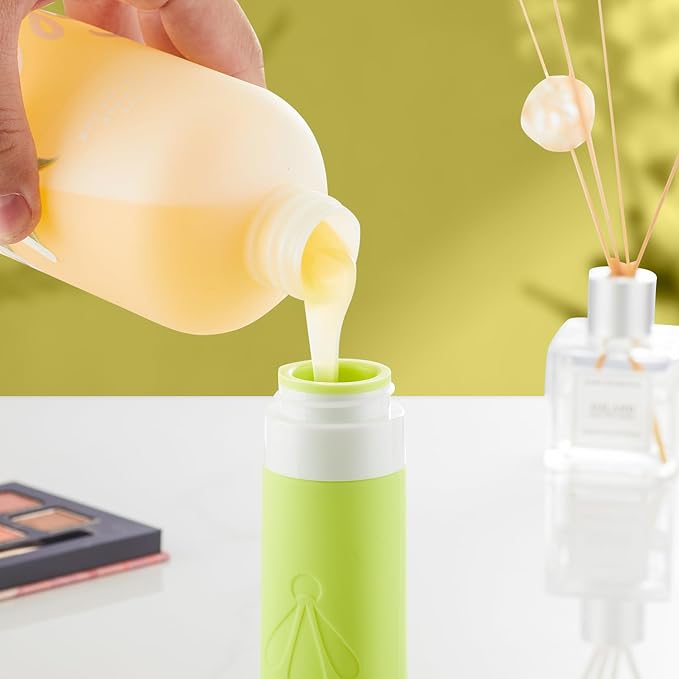 INSFIT Travel Bottles for Toiletries, TSA Approved 3oz Travel Size Toiletries, BPA Free Leak Proof Squeezable Silicone Tubes Travel Essentials for Shampoo Conditioner Lotion Soap