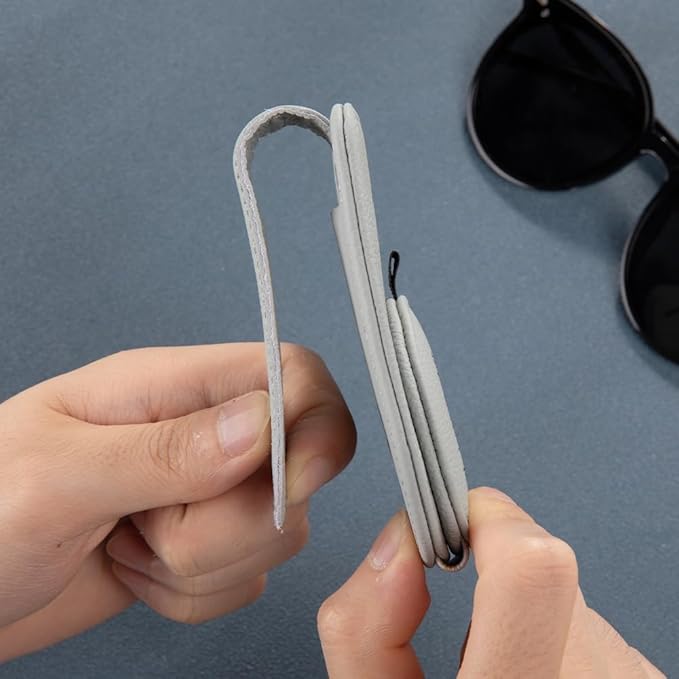 Customizable Sunglasses Visor Clip with Card Holder - Vegan Leather Magnetic Car Accessory, Universal Sun Visor Organizer for Men and Women Drivers