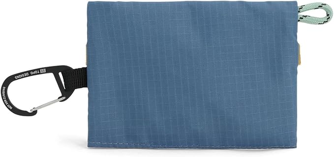 Topo Designs Accessory Bags, Travel Organizer Accessories for Smaller Items, Durable Storage Pouch, 3 Sizes, Fully Lined Pack Cloth (Mountain, Stone Blue/Bone White)
