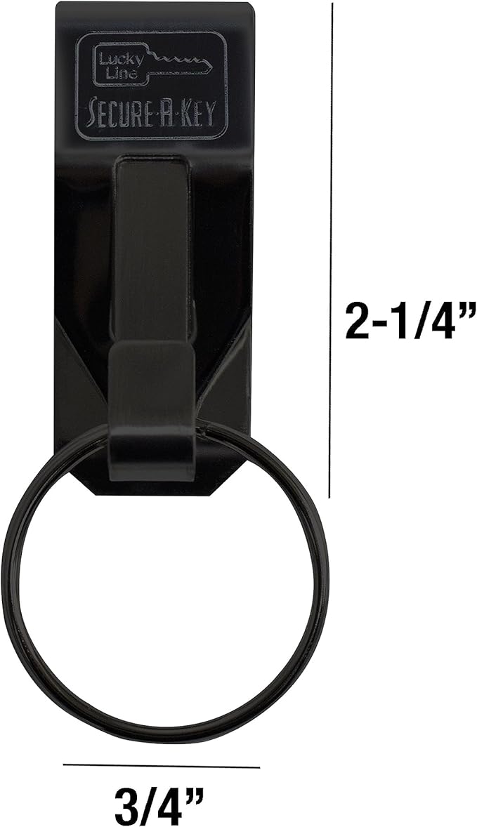Lucky Line The "Original" Secure-A-Key Slip-On for Wide Belts, Black (4701)