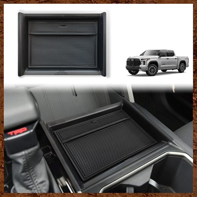 Muslogy Lower Center Console Organizer Compatible with Toyota Tundra 2022 2023 2024 2025 2026 Accessories SR SR5 Limited TRD PRO Console Insert Accessories