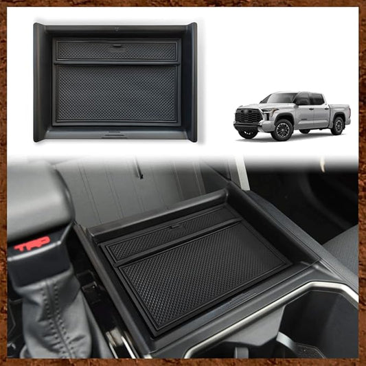 Muslogy Lower Center Console Organizer Compatible with Toyota Tundra 2022 2023 2024 2025 2026 Accessories SR SR5 Limited TRD PRO Console Insert Accessories