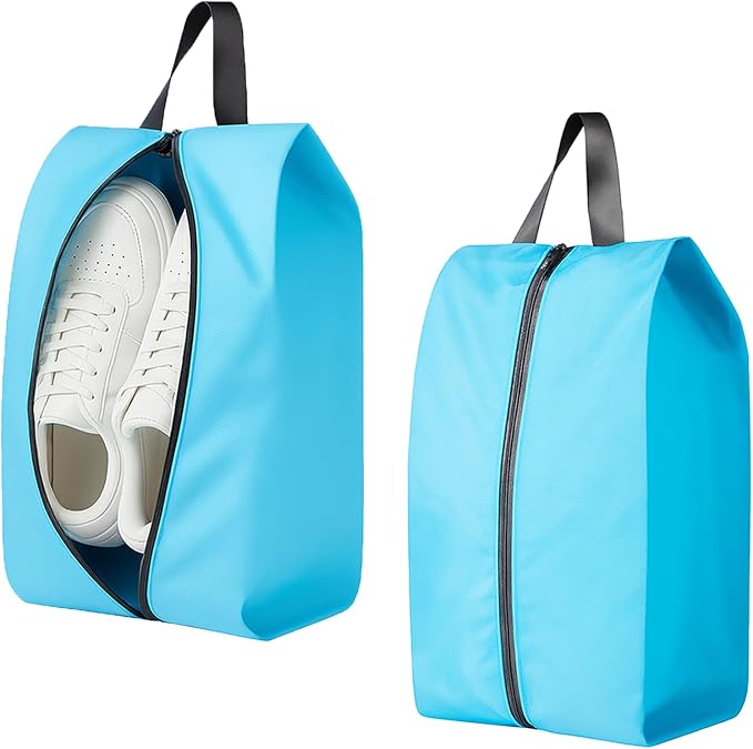 2-Pack Travel Shoe Bags – Large Water-Resistant Shoe Organizer Pouch with Zipper, Portable Storage Bags for Sports, Gym, and Carry-On Luggage