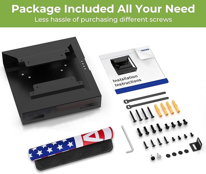 Mini PC VESA Mount for HP Mini PC Desktop with Mouse Pad, for HP Pro Mini 260,400, ProDesk 405, 600, Elite Mini 600, EliteDesk 705, 800, 805, Wall/Mount on Monitor Arm/Under Desk