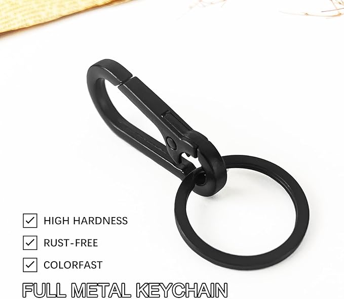 Metal Keychains for Women Men, Key Chain Ring Clip Holder Organizer for Home Car, Cut Keyring Accessories