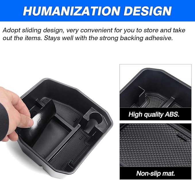 Karltys Center Console Organizer for 2020-2025 2026 Land Rover Defender 90 110 130 (NOT for Refrigerator Version), Defender Accessories Armrest Storage Box Middle Console ABS Insert Tray