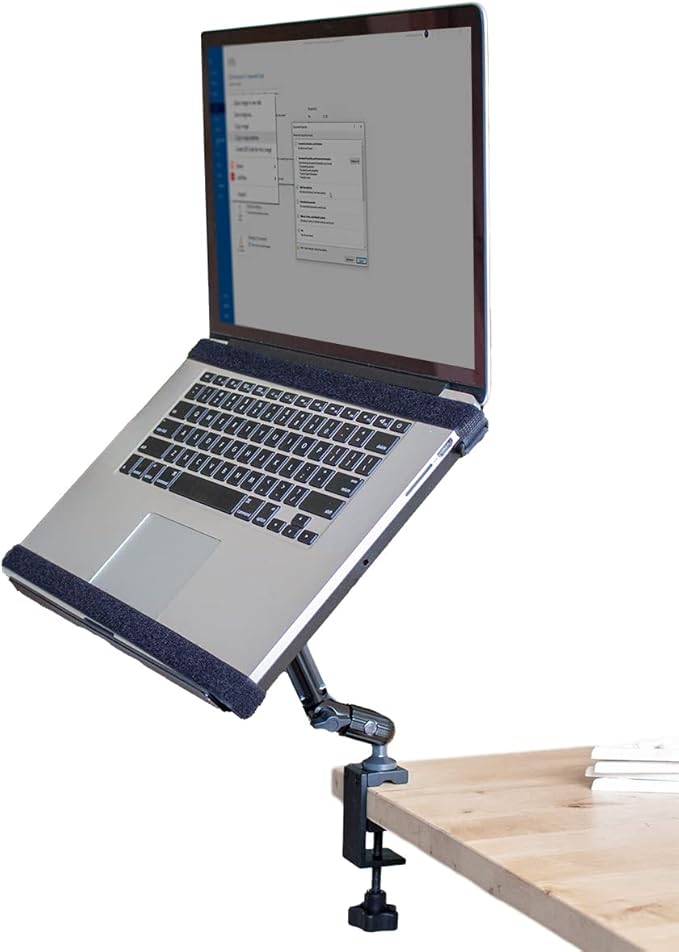 Arkscan MDL18 Universal Laptop Mount Stand w/ 360 Degree Rotation & Swivel Arm for Desk Table Pole Microphone Stand w/Premium Aluminum Finish