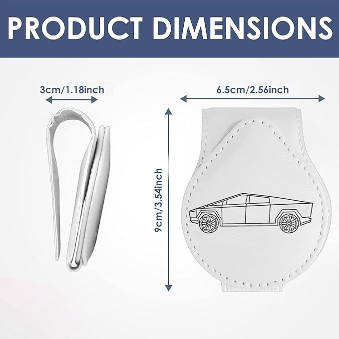 Cybertruck Sunglass Holder Clip Compatible with Tesla 2024 2025 Interior Accessories Organizer Eyeglass Hanger Decor