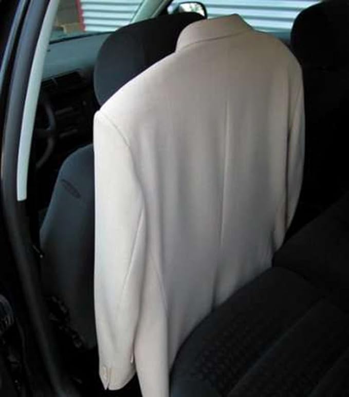 Zento Deals Chrome Car Seat Coat Rack Hanger - 11in to fit onto Most headrests (Silver 1)