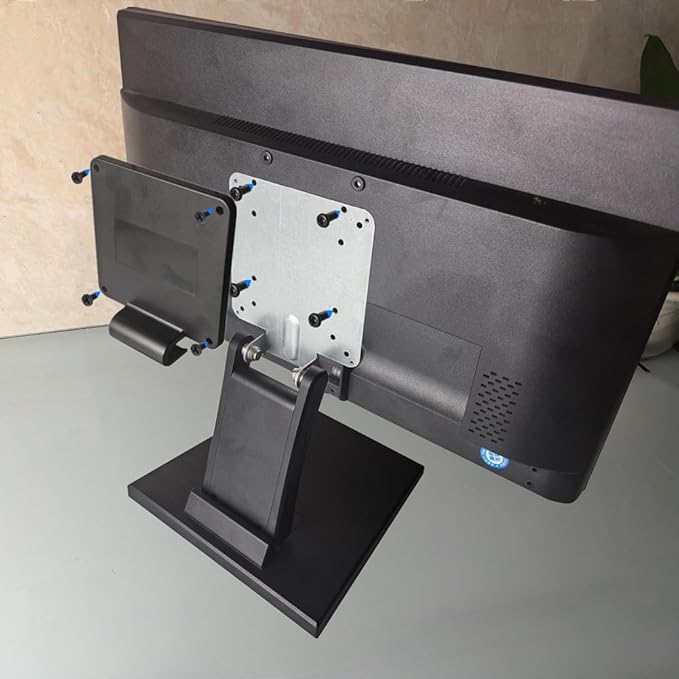 Adjustable Monitor Stand Foldable Monitor Mount for 10-27 Inch LCD TV Screens with Installing Holes 75x75mm & 100x100mm