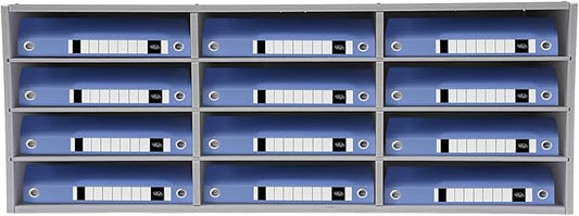 12-Slot Desktop Organizer, Minimalist Design Mailbox, File Sorter w/Top Platform for Hold Cables/Files/Keys, Desktop Bill Paper Organizer for Office & Home(White, 12 Slot, Style 2)