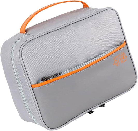 Cable Organizer Box Desk Cord Management Holder with PU Leather Portable Storage Container for Chargers Electronics Accessories