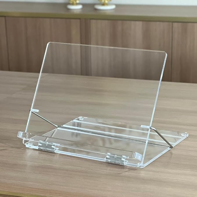 Lucite Acrylic Shtender - Adjustable Book Stand for Comfortable Hands-Free Reading, Studying or Praying