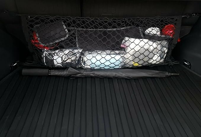 Rear Trunk Organizer Cargo Net for Nissan Rogue 2021-2026 – Envelope Style Cargo Net for SUV – Premium Mesh Elastic Car Trunk Organizer Vehicle Carrier Storage – Compatible with Rogue