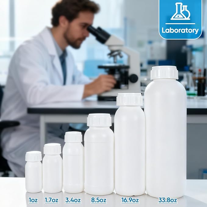 6Pack 1oz Plastic Small Travel Bottles - Empty Containers with Lids, EVOH High Barrier Leak Proof Liquid Storage for Toiletries Samples