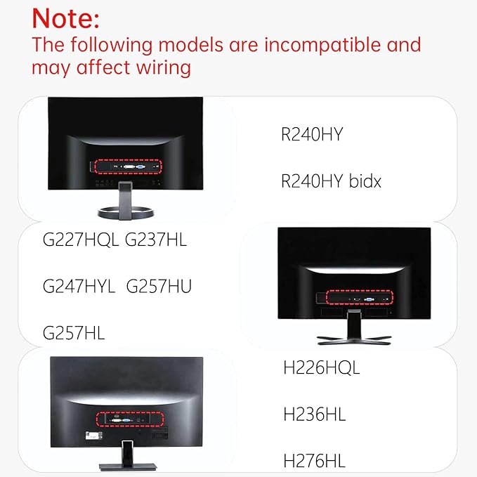 SB220Q VESA Adapter Compatible with Acer SA220Q,SA230,SA240Y,SA270,SB230,SB240Y,SB270,HA220Q,HA270,R221Q,R231,R241Y,RT240Y,RT270,R271,RT270,H226HQL,H236HL,H276HL,G227HQL,G237HL,G247HYL,G257HU,G257HL
