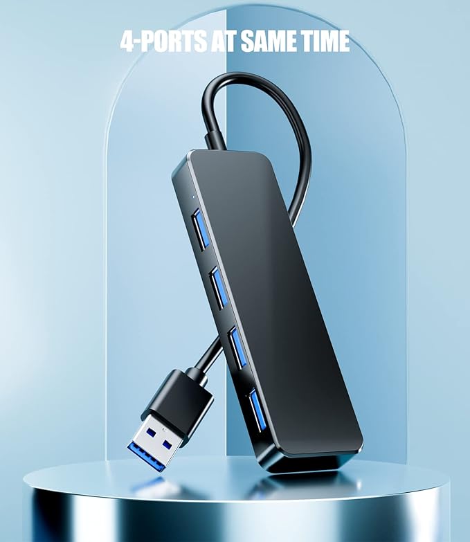 USB Hub 3.0, PANPEO 4-Port USB 3.0 Hub Multi USB Port Expander for Laptop, Xbox, Flash Drive, Mobile HD, Console, Printer, Camera, Keyborad, Mouse