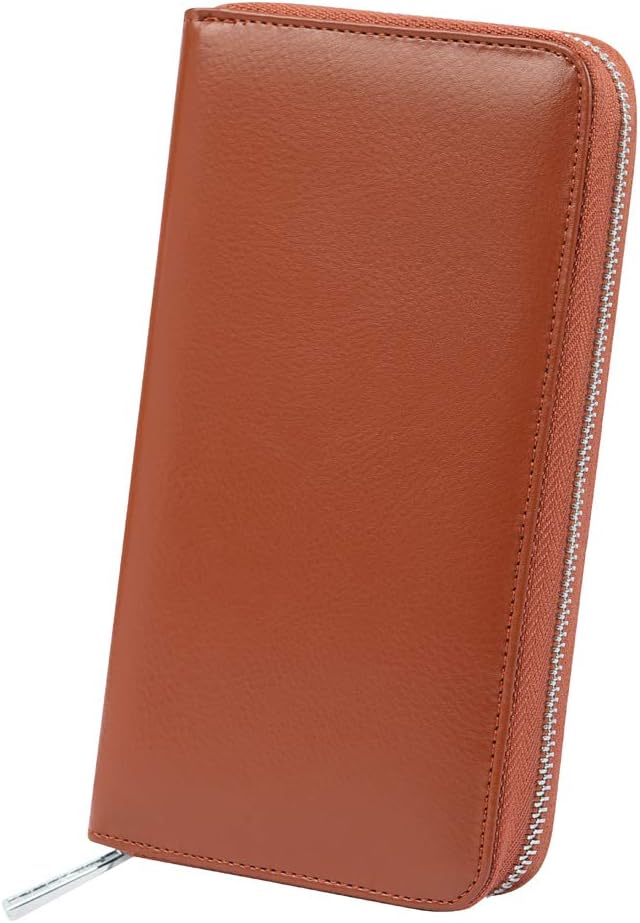 Women 36 Slots RFID Blocking Card Holder Large Long Leather Zipper Organizer Accordion Wallet
