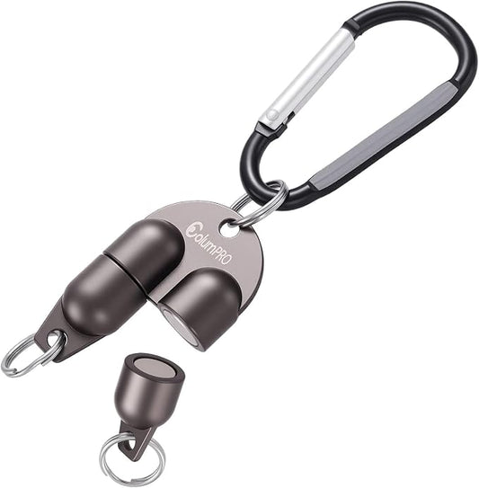 Twin Magnetic Quick Release Keychain with Carabiners, Detachable Keychain for Fly Fishing,Backpack,Outdoor