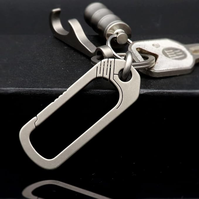 Titanium Key Holder Heavy Duty Quick Release Keychain Clip with Key Ring for Men and Women