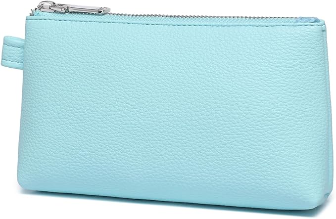 PU Leather Makeup Simple and Convenient Handbag Small Exquisite Storage Bag (PU/Clear Water Blue)