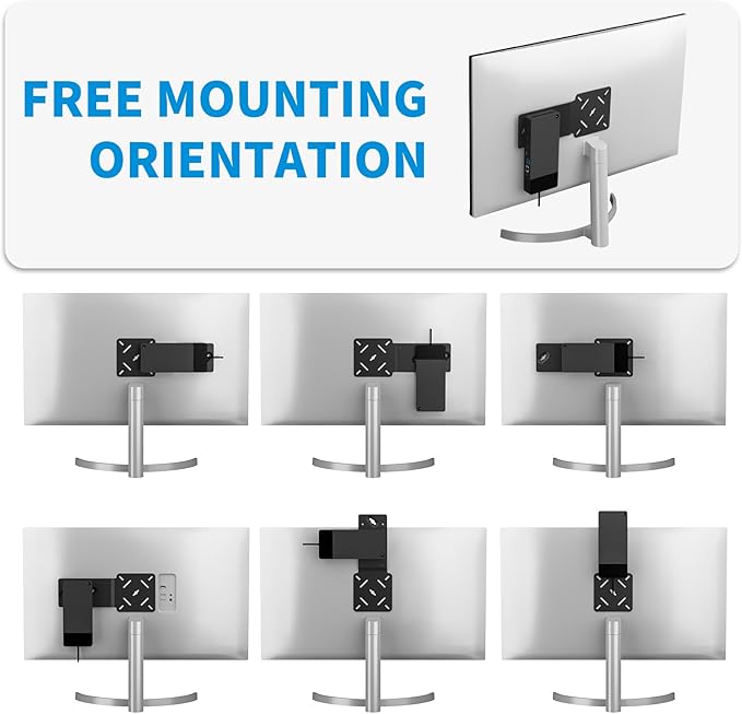 Docking Station VESA Mount Plate Compatible with Dell WD22TB4 / WD19S / W19TBS / WD19DCS, Behind Monitor VESA Mounting, Wall and Under Desk Mount Metal Dock Holder