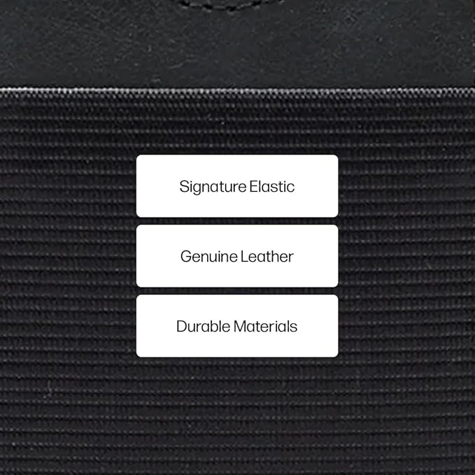 Thread Wallets Ultra Slim Minimalist Leather Card Holder Wallet (Black)