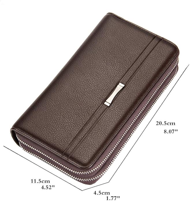 Hebetag Leather Clutch Purse Wallet for Men Organizer Holder Wrist Bag | Organizer, Holder