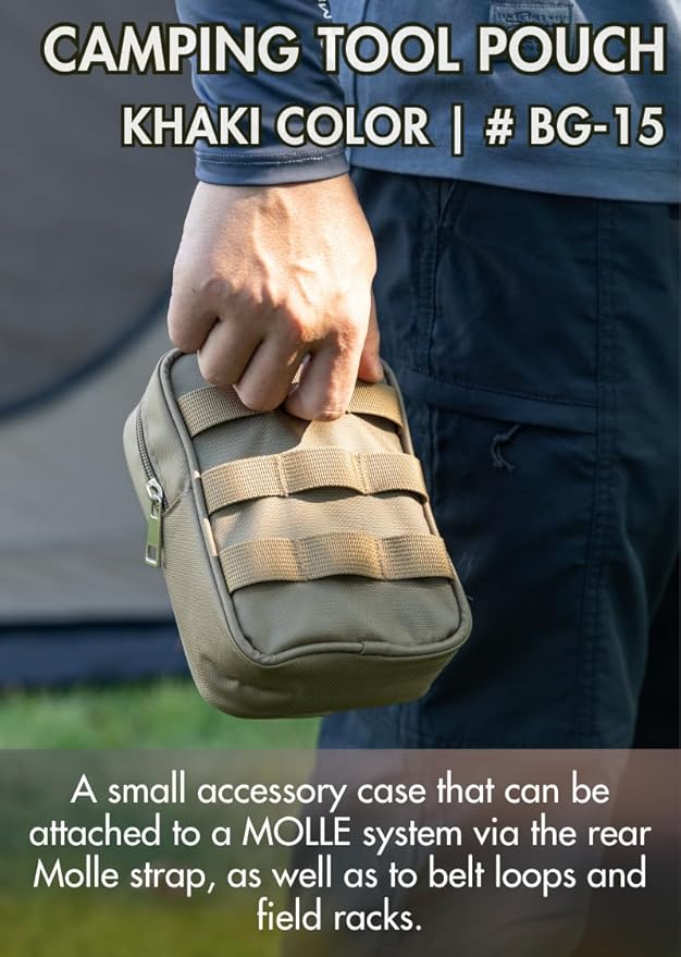 CAMPINGMOON Tactical MOLLE Pouch Compact EDC Organizer Bag Webbing Structured Utility Gear Pouch Belt Camping Hiking Outdoor