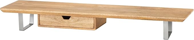 Anji Mountain Monitor Stand - Desktop Organizer & Laptop Riser, Ergonomic Monitor Riser, Space-Saving Monitor Stand for Desk, Durable Construction, Easy Assembly, Ideal for Home & Office,Natural