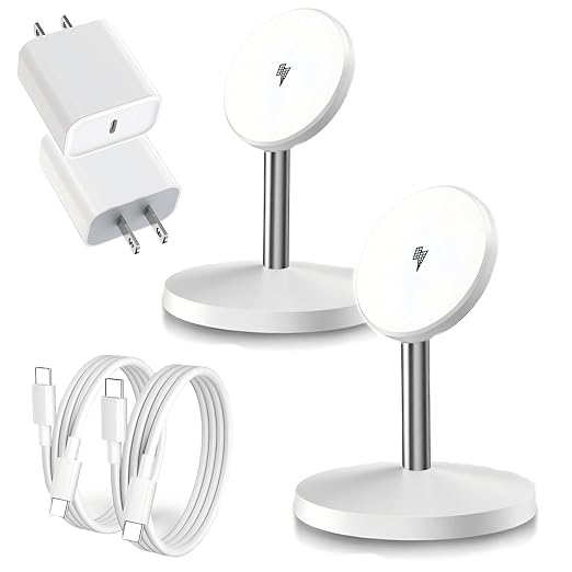 Magnetic Wireless Charger iPhone Charger Stand Stand Magnetic Pad,2Pack Fast Magnet Charging Station for iPhone 16 ProMax/16 Plus/15/14/13/12 Apple Magnet Wireless Charging Station/AirPods Pro 2/3/4