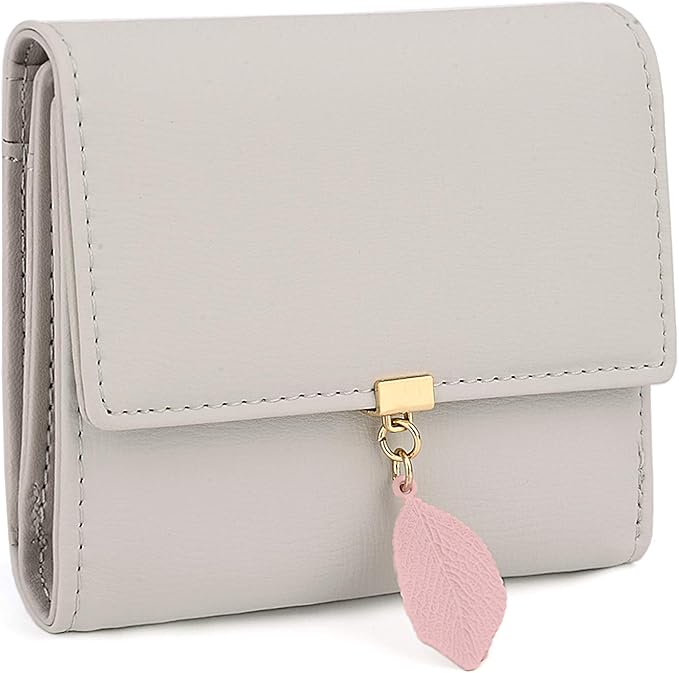 UTO RFID Wallet for Women PU Leather Leaf Pendant Card Holder Phone Checkbook Organizer Zipper Coin Purse | Leaf Pendant, Card Holder, Phone, Checkbook, Organizer, Zipper