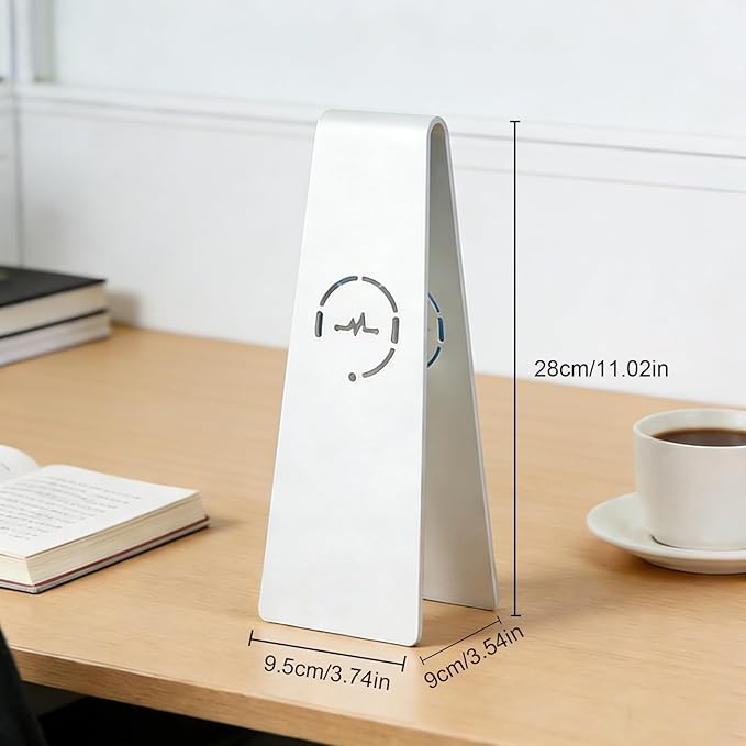Aluminum Headphone Stand, Universal Headset Holder for Desk, Gaming Headphone Hanger with Anti-Slip Base, Compatible with Over-Ear & On-Ear Headphones (White)