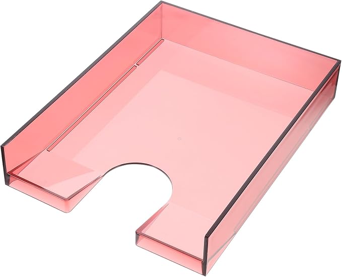 NOLITOY Stackable A4 Plastic File Organizer Box, Lightweight Document Case with Lid, Multifunctional Desktop Storage Holder for Office and Home Filing