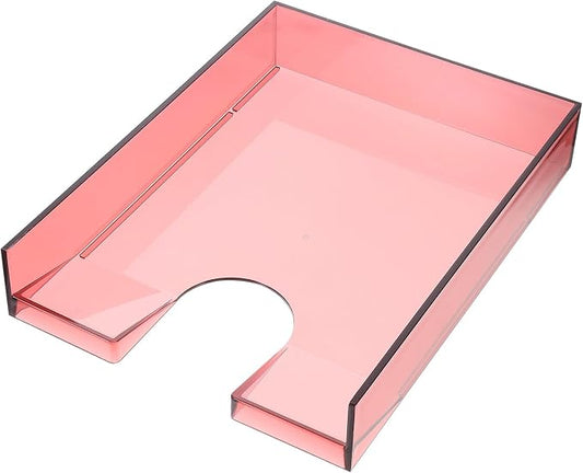 NOLITOY Stackable A4 Plastic File Organizer Box, Lightweight Document Case with Lid, Multifunctional Desktop Storage Holder for Office and Home Filing