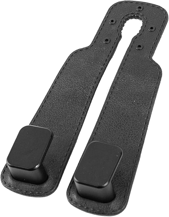 Car Seat Headrest Hook Heavy Duty Double Hook Organizer for Storage Handbags Purses Shopping Bags Durable TPE Metal 6.30x3.15 Inches (Black)