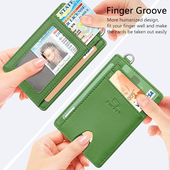FurArt Slim Minimalist Wallet, Front Pocket Wallets, RFID Blocking, Credit Card Holder for Men