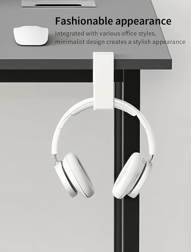 Headphone Hook，Headphone Stand，PC Gaming Headset Holder for Desk，Headset Hook，Desk Headphone Hanger，Desk Hook with 360-Degree Adjustable Rotation