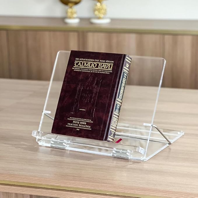 Lucite Acrylic Shtender - Adjustable Book Stand for Comfortable Hands-Free Reading, Studying or Praying