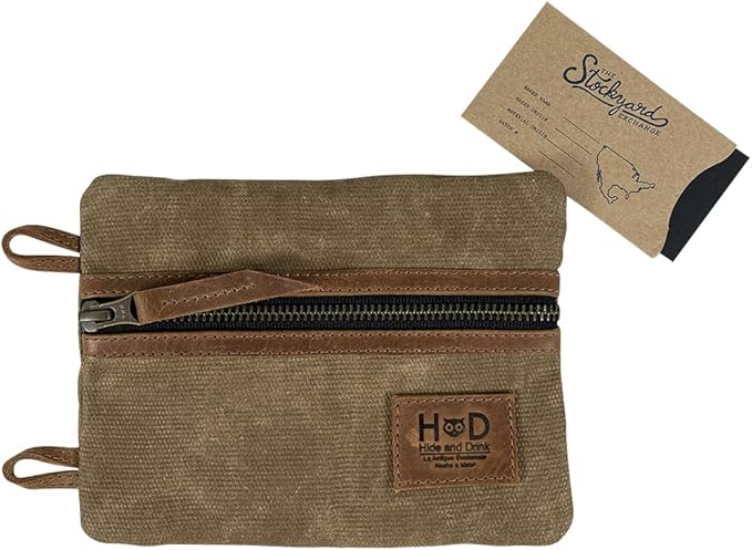 Hide & Drink, Multi-Tool Pocket Pouch XL, Compact Multipurpose EDC Zippered Bag, Mini Camping Tool Case, Knife Holster, Handmade Slim Organizer