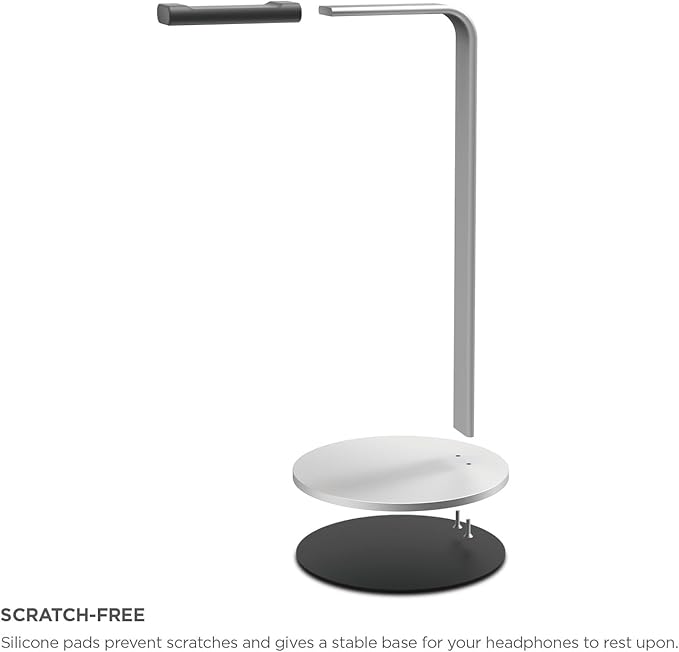 elago® H Stand [Silver] - [Premium Aluminum][Scratch-Free Padding][Perfect Height][Compatible with AirPods Max and All Headphones][Modern Design] Gaming and Audio Headphones