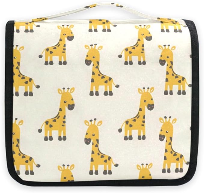 senya Hanging Travel Toiletry Bag Cute Kit Makeup Case Cosmetics Organizer for Men Women (Little Giraffe)