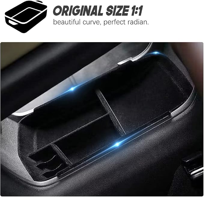 For XT5 accessories Center Console Organizer Center Console Bottom Storage Tray Compatible for Cadillac XT5 2023 2022 2021 2020 2019 2018 2017 2016/ XT6 2023-2020 Flocking Interior Accessories Tray
