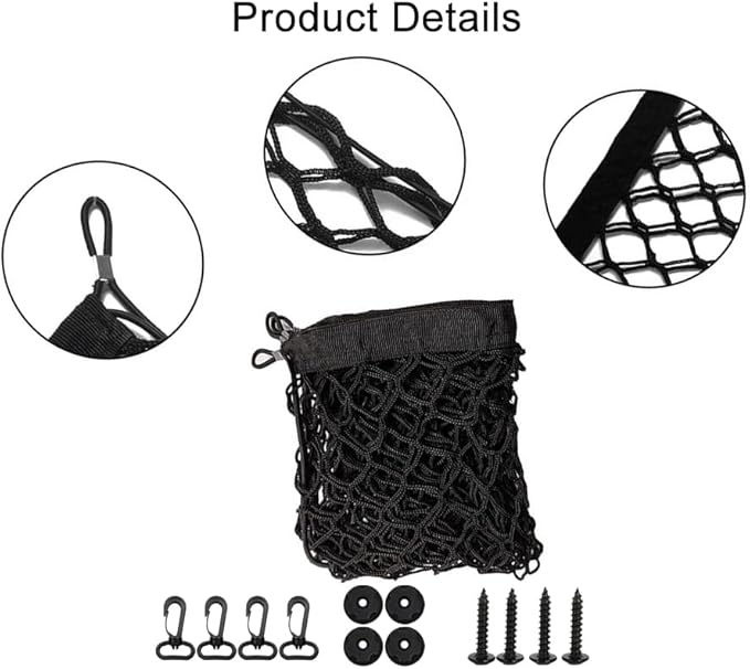Cargo Net Stretchable,Highly Elastic Cargo Net Car Exterior Accessories Adjustable Elastic Trunk Storage Net with Hook for SUVs Cars and Trucks(35.4x15.8 inch)