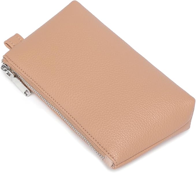 PU Leather Makeup Simple and Convenient Handbag Small Exquisite Storage Bag (PU/Camel Pink)