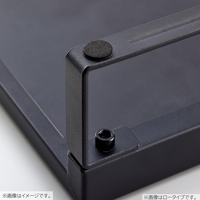 Lihit Lab A7331-124 Computer Stand, Monitor Stand, Desktop Stand, Width 15.4 inches (390 mm), High Type, Matte Black