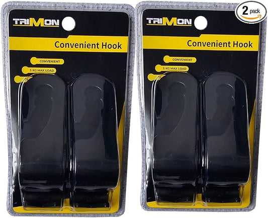 TRIMON Car Seat Headrest Hook 2 pcs 2.4" x 2.3" Organizer Universal for Purse Coats Umbrellas Grocery Bags Handbag